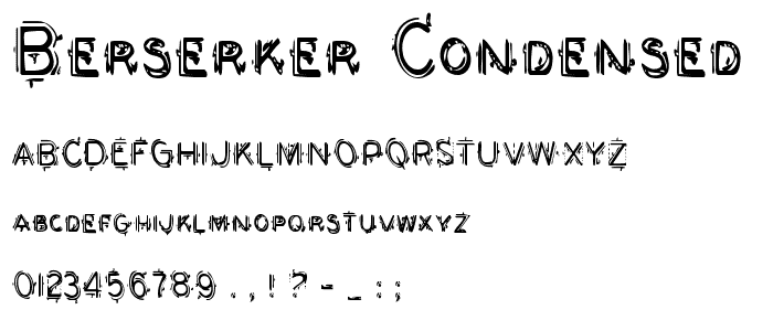 Berserker Condensed font